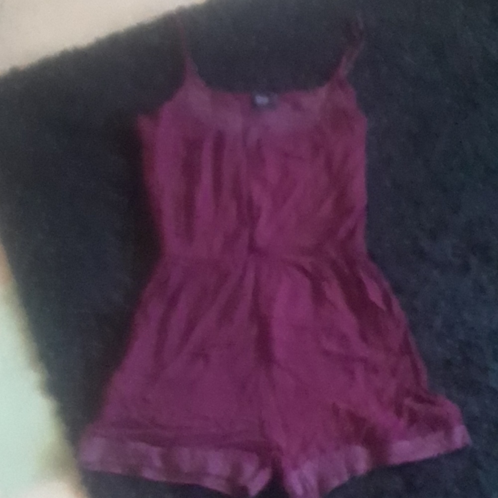 Maroon (L) Romper